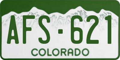 CO license plate AFS621