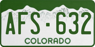 CO license plate AFS632