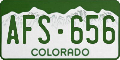 CO license plate AFS656