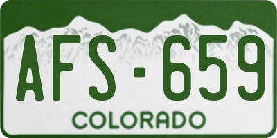 CO license plate AFS659