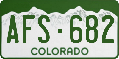 CO license plate AFS682