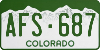 CO license plate AFS687