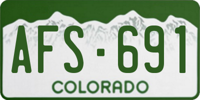 CO license plate AFS691