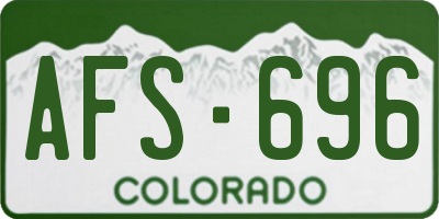 CO license plate AFS696