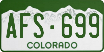 CO license plate AFS699