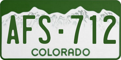 CO license plate AFS712
