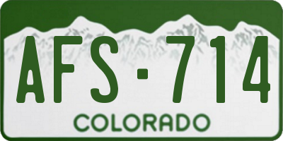 CO license plate AFS714