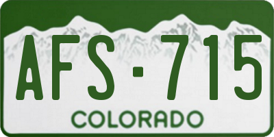 CO license plate AFS715