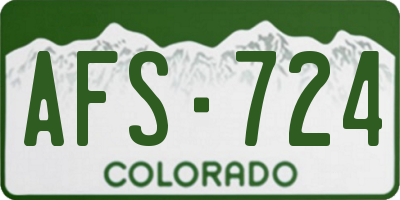 CO license plate AFS724