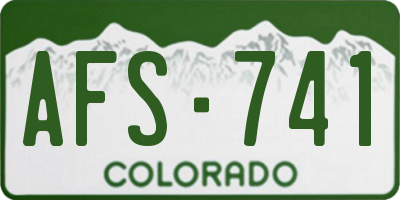 CO license plate AFS741