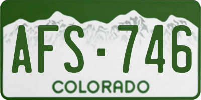CO license plate AFS746