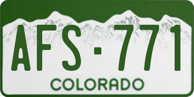CO license plate AFS771