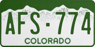 CO license plate AFS774