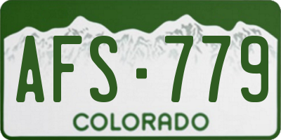 CO license plate AFS779