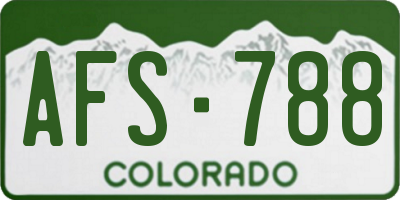 CO license plate AFS788