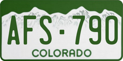 CO license plate AFS790