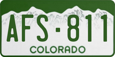 CO license plate AFS811