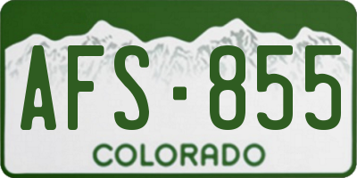 CO license plate AFS855