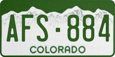 CO license plate AFS884