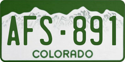 CO license plate AFS891