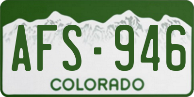 CO license plate AFS946