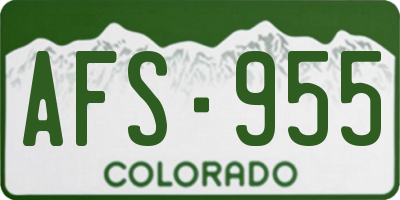 CO license plate AFS955
