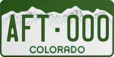 CO license plate AFT000