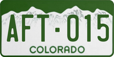 CO license plate AFT015