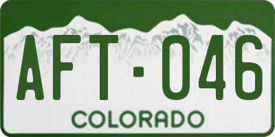 CO license plate AFT046