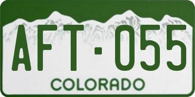 CO license plate AFT055