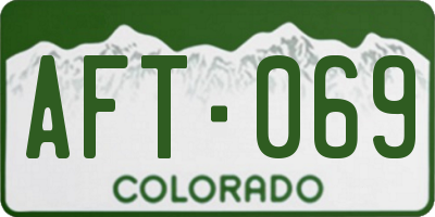 CO license plate AFT069