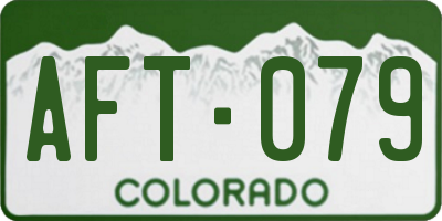 CO license plate AFT079