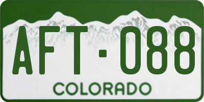 CO license plate AFT088