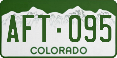 CO license plate AFT095
