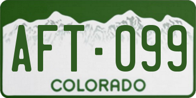 CO license plate AFT099