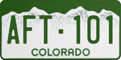 CO license plate AFT101