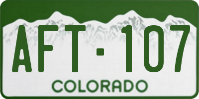CO license plate AFT107