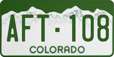 CO license plate AFT108