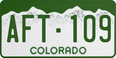 CO license plate AFT109
