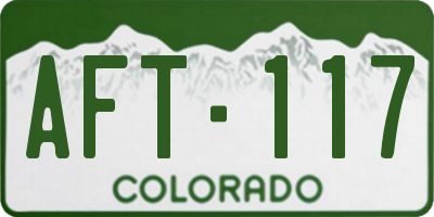 CO license plate AFT117
