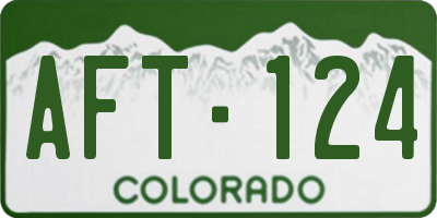 CO license plate AFT124
