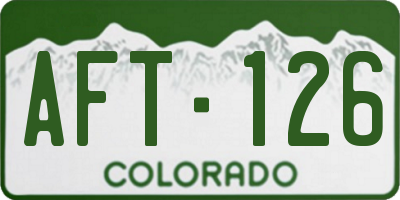 CO license plate AFT126