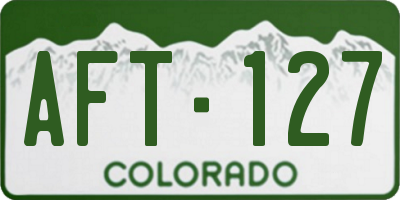 CO license plate AFT127