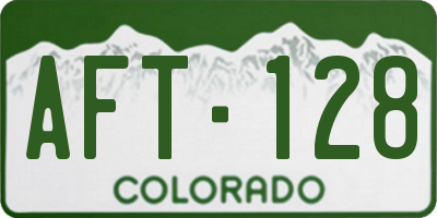 CO license plate AFT128