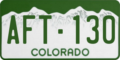 CO license plate AFT130