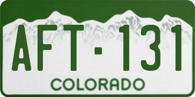 CO license plate AFT131