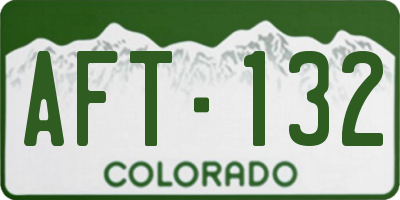 CO license plate AFT132