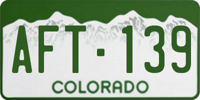 CO license plate AFT139