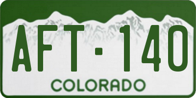 CO license plate AFT140