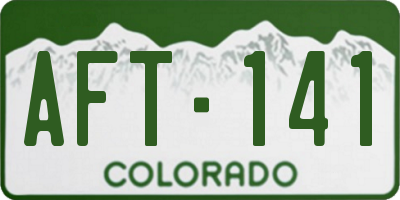 CO license plate AFT141
